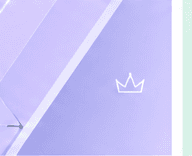 Lavender geometric artwork with a crown mark